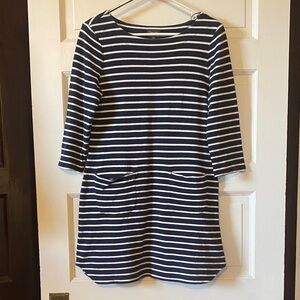 Phase 8 100% Cotton Navy and White Striped Dress